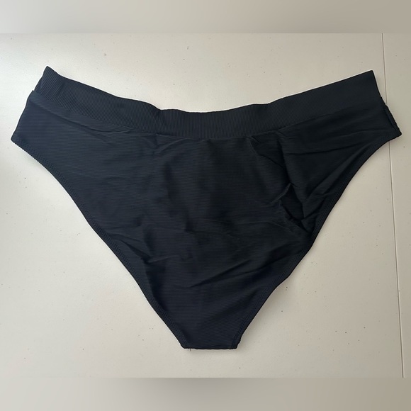 J.Crew Ribbed Cross-Front Cheeky Bikini Bottom Swim Size 2X Black - Picture 8 of 8